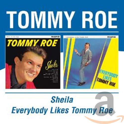 "Tommy Roe CD cover featuring two singles: 'Sheila' and 'Everybody Likes Tommy Roe'."