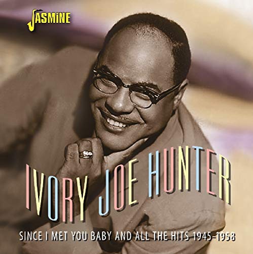 Album cover featuring sepia-toned portrait of Ivory Joe Hunter with pastel-colored text overlay.