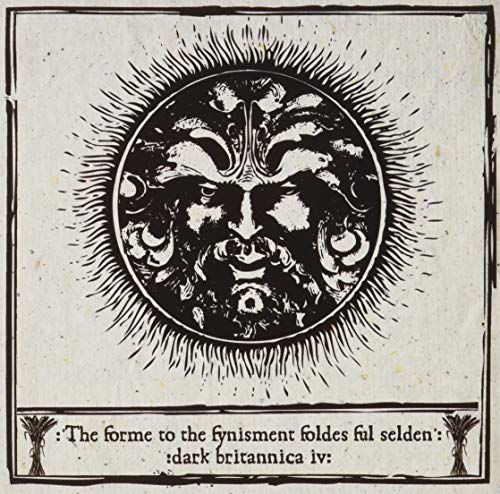 Black and white illustration of a sun with a face, text below.