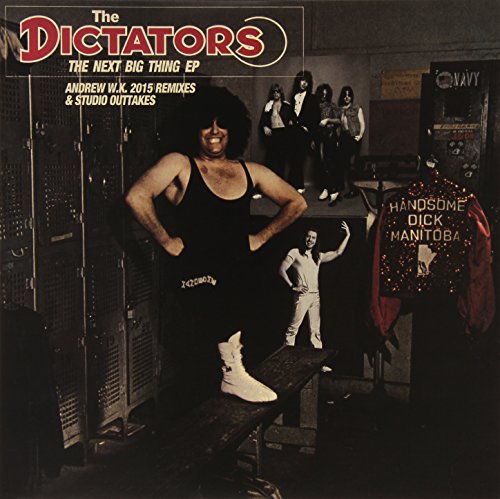 Vinyl record cover for The Dictators’ “The Next Big Thing EP” featuring band members.