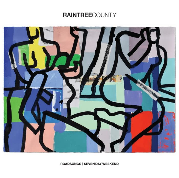 Raintree County “Roadsongs” vinyl album cover with abstract painted figures.