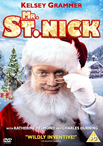 Kelsey Grammer dressed as Santa Claus on a snowy Christmas DVD cover.