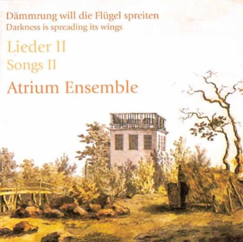 The image depicts a serene landscape with a small, white building and a wooden bridge. The alt text for this image could be: "Album cover with a painting of a small white building."