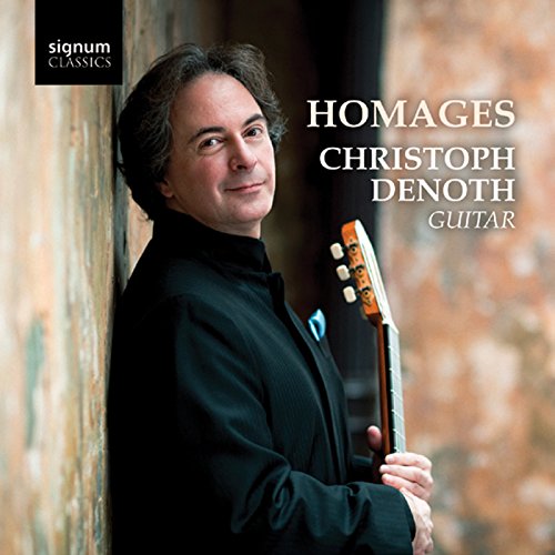 CD cover featuring guitarist Christoph Denoth with his instrument.