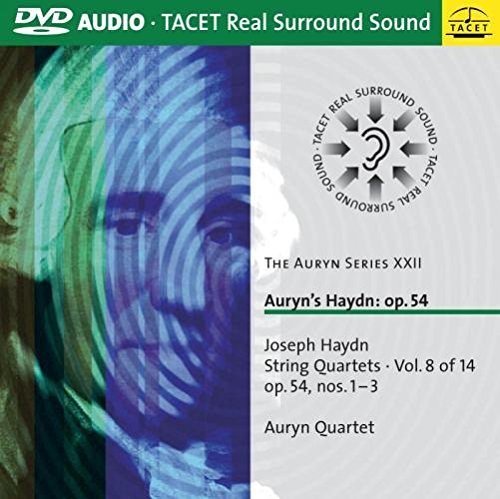 DVD cover with Haydn portrait and "Auryn Quartet" text on a white background.