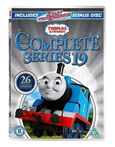 Thomas & Friends: Complete Series 19" DVD cover with blue train illustration.