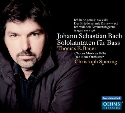 CD cover: portrait of a man, text listing Bach’s solo cantatas.