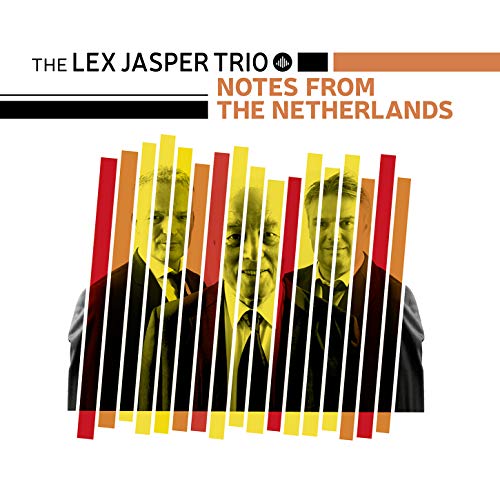Album cover with three men's portraits behind red, orange, and yellow vertical bars.