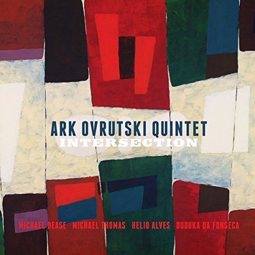 "Album cover with abstract geometric shapes and text 'Ark Ovrutski Quintet Intersection'."