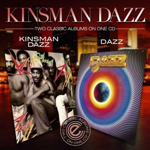 "Kinsman Dazz" CD compilation cover featuring two album covers with bold typography and vibrant graphics.