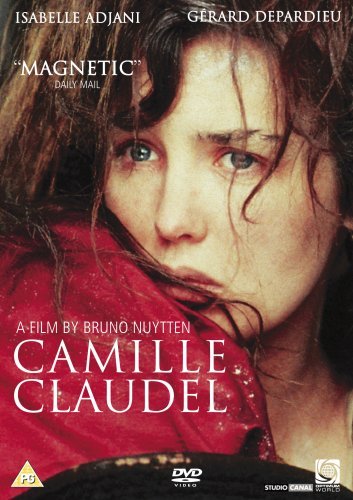 DVD cover for “Camille Claudel” featuring Isabelle Adjani in a close-up.