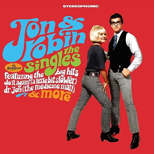 Album cover for Jon & Robin’s “Singles Collection” featuring a smiling couple.