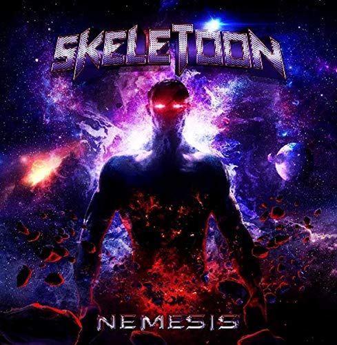 Album cover for Skeletoon’s “Nemesis” featuring a glowing, skeletal figure.