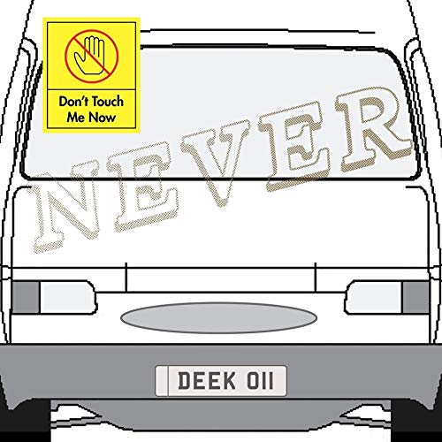 "Album cover featuring a graphic of a van with 'NEVER' and warning sign."
