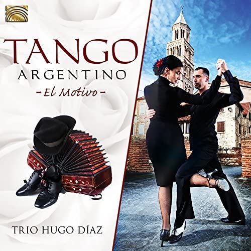 CD cover: tango dancers and instruments against a building backdrop.