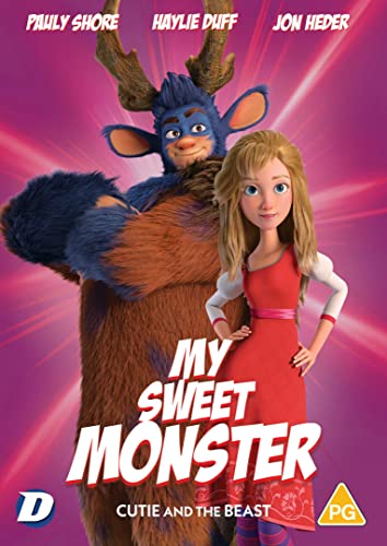 DVD cover for "My Sweet Monster" featuring a girl and furry monster.