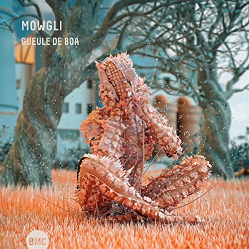 CD cover for Mowgli’s “Gueule De Boa” featuring a textured, seated figure.