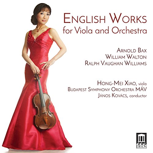 CD cover featuring a woman in red dress holding a viola, white background.