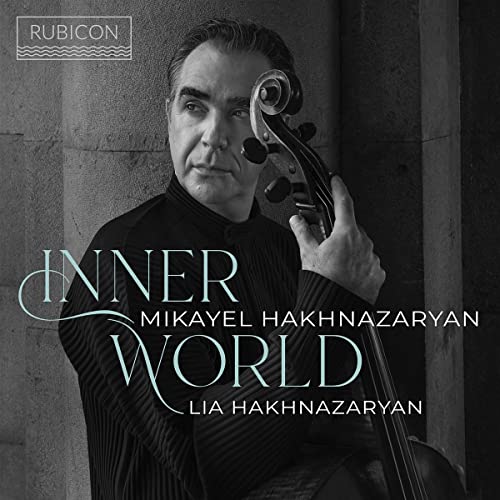 Black and white album cover featuring a cellist and the title "Inner World".
