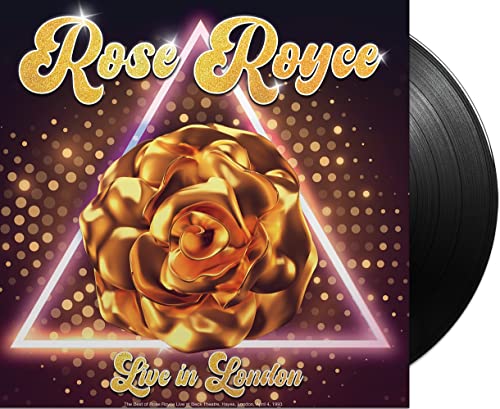 Rose Royce "Live in London" vinyl record with gold rose cover art.