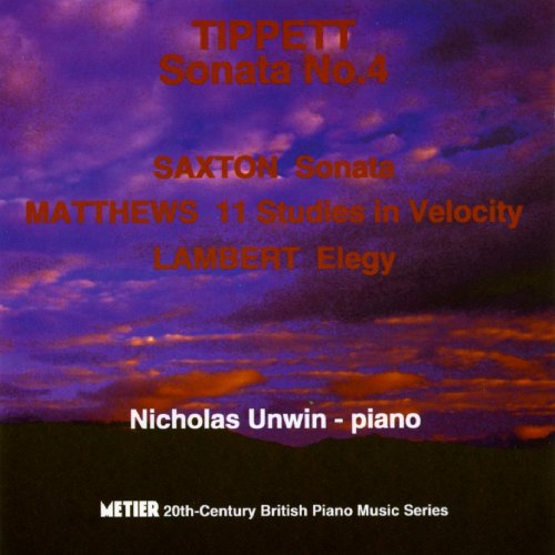 CD cover for Nicholas Unwin's piano music, featuring a cloudy sky.