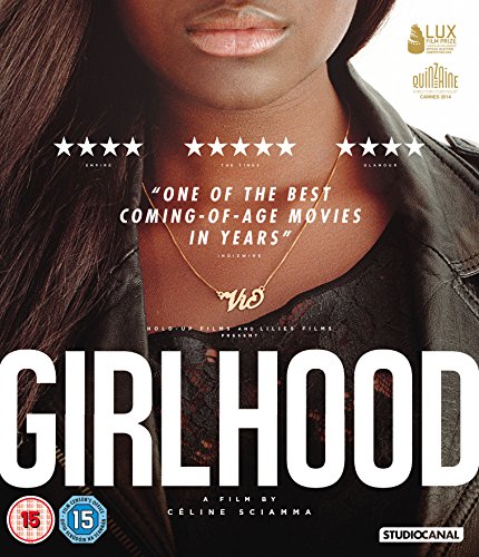 Girlhood" Blu-ray cover featuring a close-up of a young Black woman.