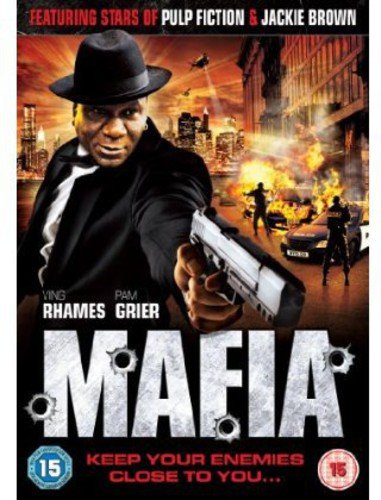 DVD cover for "Mafia" featuring a man in a fedora holding a gun.