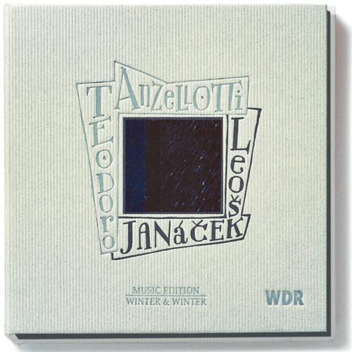 CD case for Janáček and Anzellotti, with textured white cover and dark center.