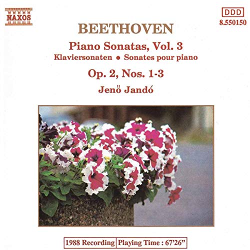 CD cover for Beethoven piano sonatas, featuring flowers and text.