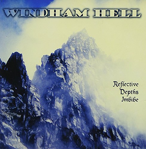 CD cover for Windham Hell’s “Reflective Depths Imbibe” featuring snowy mountains.