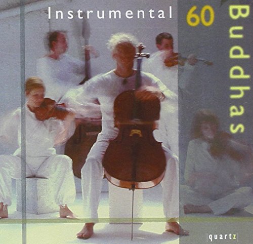 "CD cover with musicians in white playing string instruments, blurred motion effect."