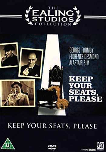 DVD cover for "Keep Your Seats, Please" featuring vintage portraits and a chair.