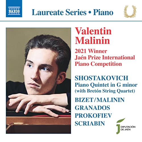 CD cover featuring pianist Valentin Malinin and composers’ names.
