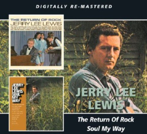 "Jerry Lee Lewis CD cover with artist image and two inset album covers."
