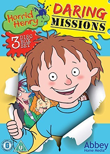 "Horrid Henry DVD cover featuring a cartoon boy with a thumbs up."