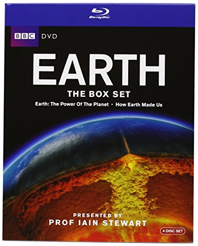 "Blu-ray case with image of Earth from space, molten lava visible on surface."