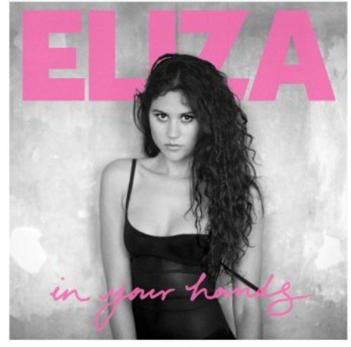 "CD cover featuring a black and white woman with 'ELIZA' and 'in your hands' text."