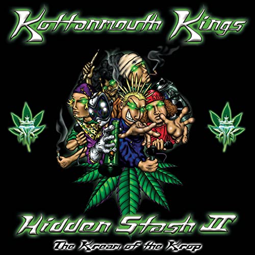 CD cover for Kottonmouth Kings’ “Hidden Stash II” featuring cartoon figures.