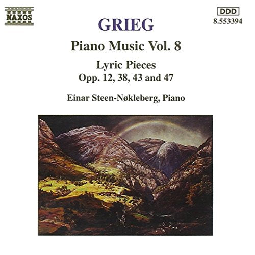 A CD cover featuring a painting of mountains and a rainbow on a white background.