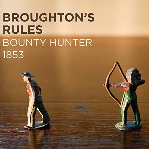 "CD cover with two toy figures, a man and an archer, on a wooden surface."