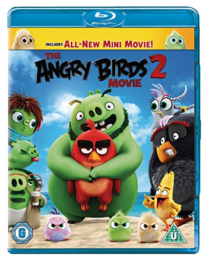 "Blu-ray case for The Angry Birds Movie 2, featuring cartoon birds on the cover."