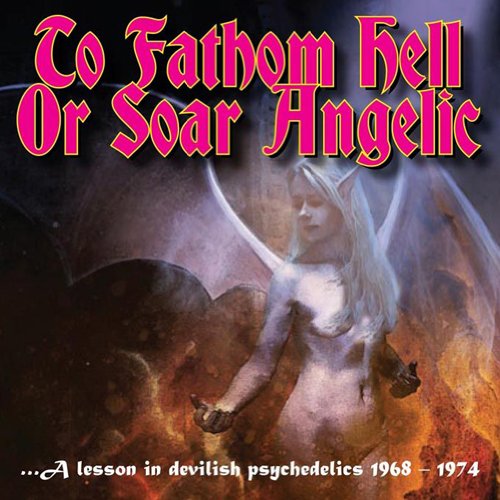 CD cover: winged figure with fiery background and bold pink title text.
