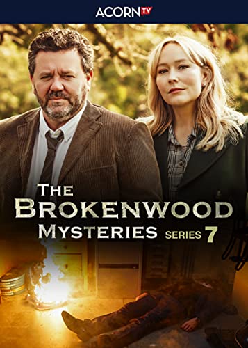 Brokenwood Mysteries" Series 7 DVD cover featuring detectives and a crime scene.