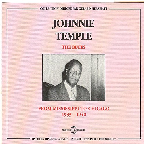 CD cover for Johnnie Temple’s “The Blues” with a portrait of Temple.