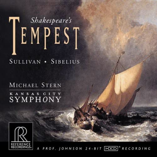CD cover for "Shakespeare's Tempest" featuring a stormy seascape and ship.