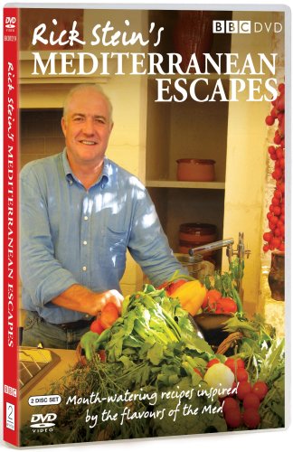 DVD cover featuring Rick Stein in a kitchen with fresh produce.