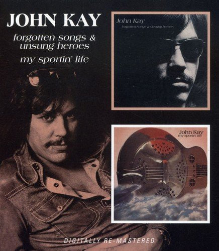 "CD cover featuring John Kay with album artwork and 'digitally re-mastered' text."