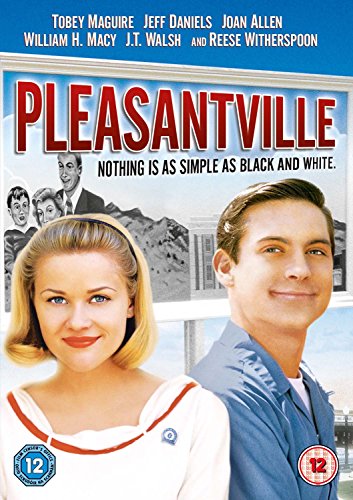 Pleasantville" DVD cover featuring Reese Witherspoon and Tobey Maguire.