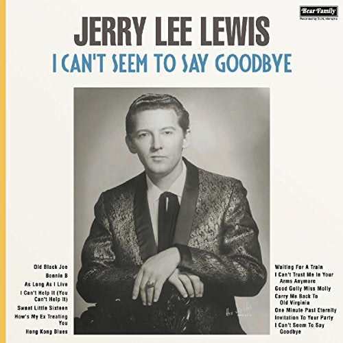 Jerry Lee Lewis album cover, black and white portrait, song list details.