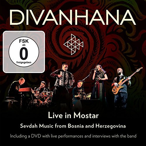 "Divanhana DVD cover featuring a band performing on stage against a red swirled background."